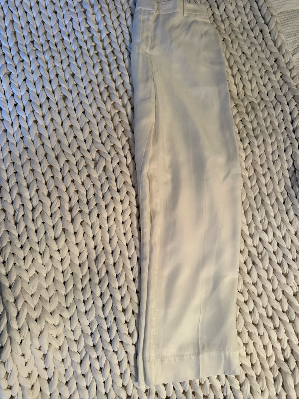 J.Crew Buttery Drapey cupro Ivory Cream Wide Leg Trousers High Rise wide leg - Picture 11 of 15